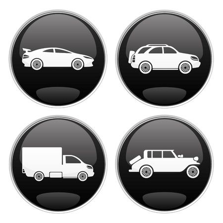 Vector  4 Car icons  のイラスト素材