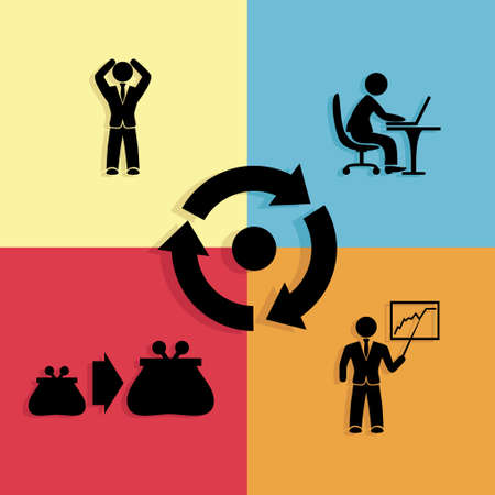 Vector  Business illustration  のイラスト素材