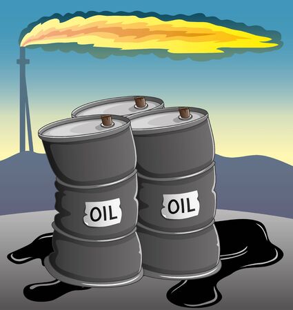 Vector illustration Barrels Vector illustration Barrels