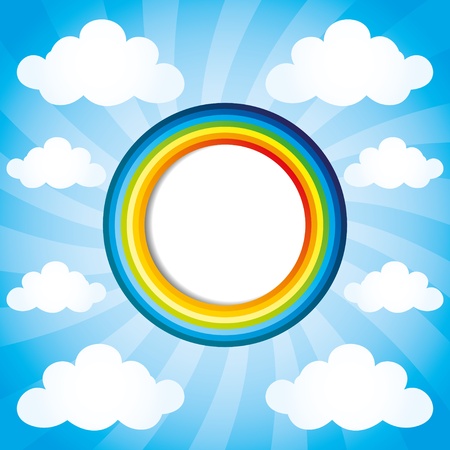 Vector background  Rainbow のイラスト素材