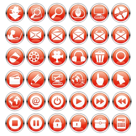 Red icons  Computer concept のイラスト素材