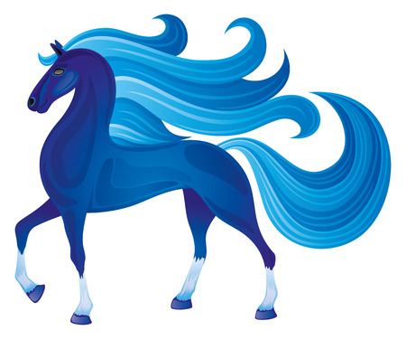 Blue horse のイラスト素材