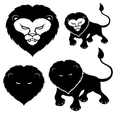 Lion signs on white  のイラスト素材