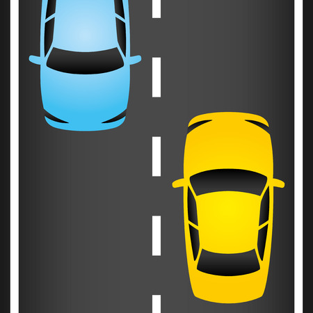 Cars on the road のイラスト素材