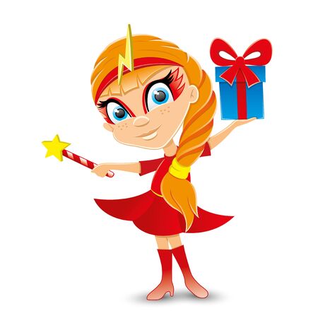 Redhead girl のイラスト素材