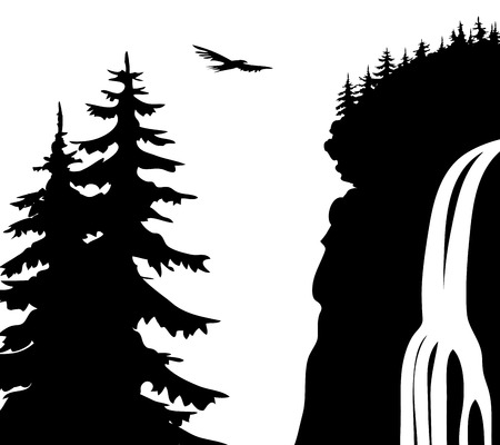 Waterfall.のイラスト素材