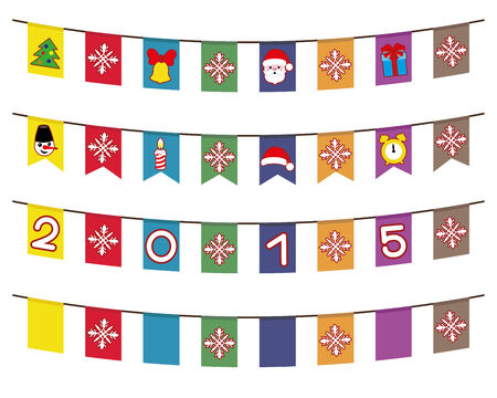 Christmas flags.のイラスト素材