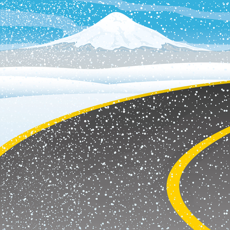 Winter road.のイラスト素材