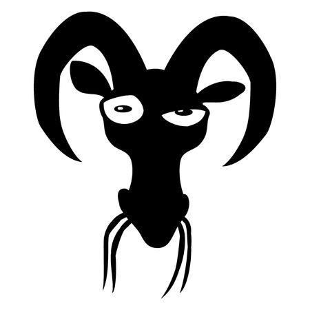 Goat vector silhouetteのイラスト素材
