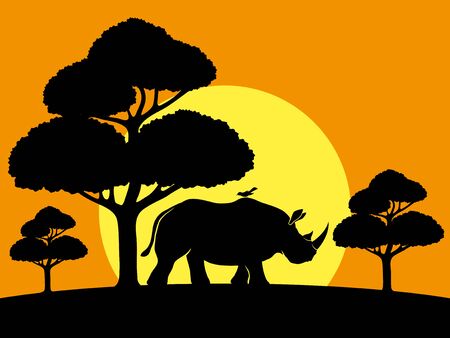 Rhinoceros.のイラスト素材