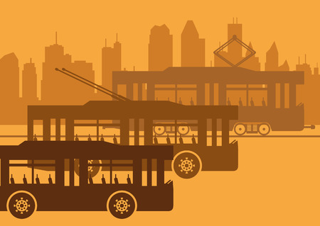 Public transport.のイラスト素材