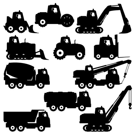 Trucks and tractors.のイラスト素材