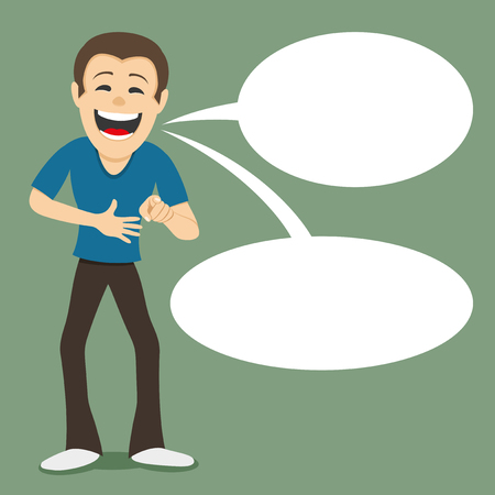 Laughing man.のイラスト素材