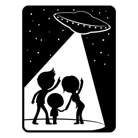 People have seen UFOs.のイラスト素材