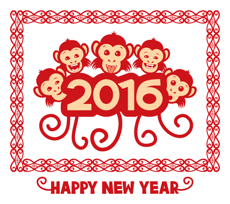 Monkey the zodiac symbol of new year.のイラスト素材