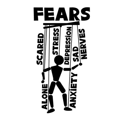 Man and his fearsのイラスト素材