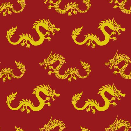 Yellow dragonsのイラスト素材