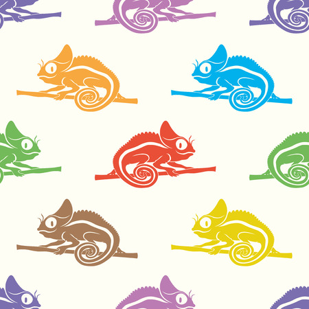 Colorful chameleon.のイラスト素材