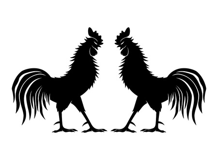 Fighting cocks.のイラスト素材
