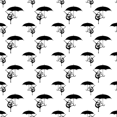 Cute cat with an umbrella.のイラスト素材