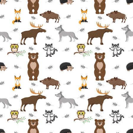 Forest animals.のイラスト素材