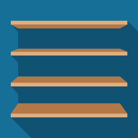 Empty shelves for your design.のイラスト素材
