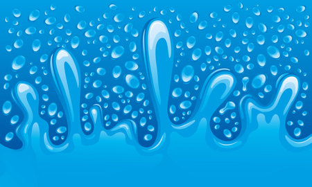 Splash water and drops.のイラスト素材