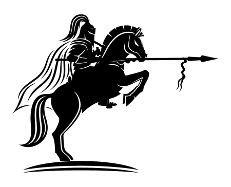 A knight on a horse.のイラスト素材