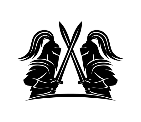 Knights with swords.のイラスト素材