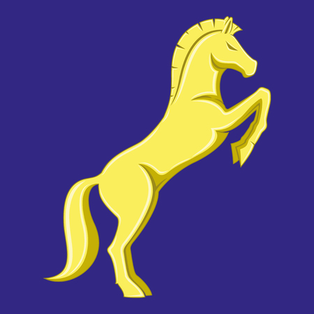 Golden horse.のイラスト素材