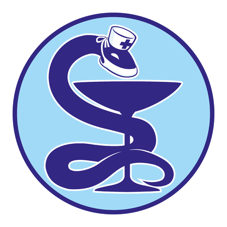 Snake with a cup.のイラスト素材