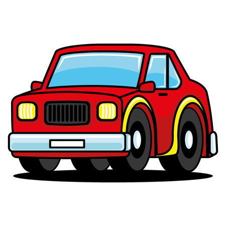 Red car. Vector illustration.のイラスト素材