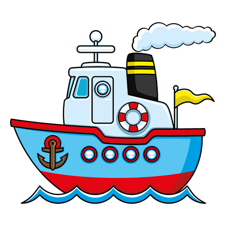 Blue ship.のイラスト素材