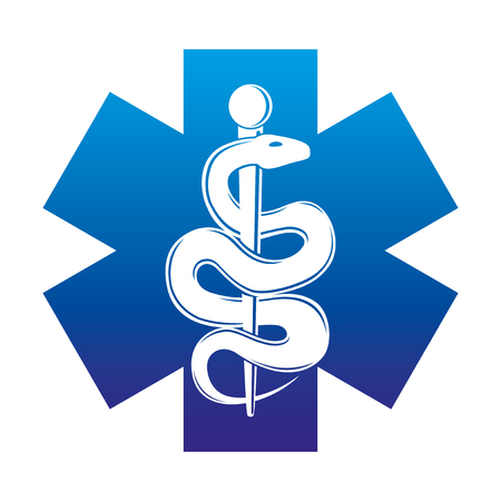 Medical sign with a snake.のイラスト素材