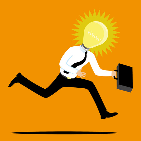 Running business man.のイラスト素材