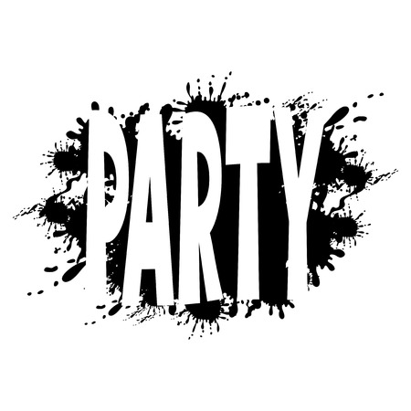 Black sign of party.のイラスト素材