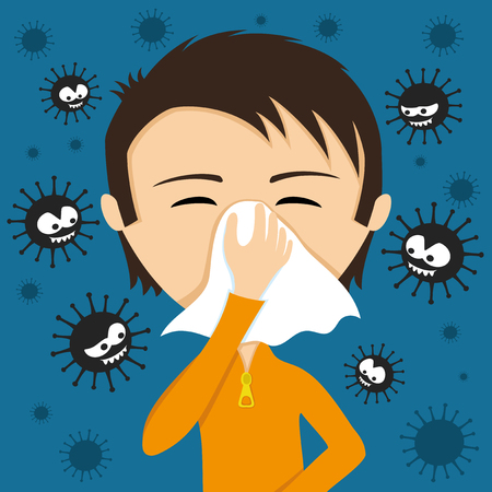 Runny nose.のイラスト素材