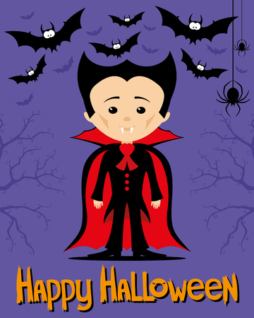 Vampire and bats.のイラスト素材