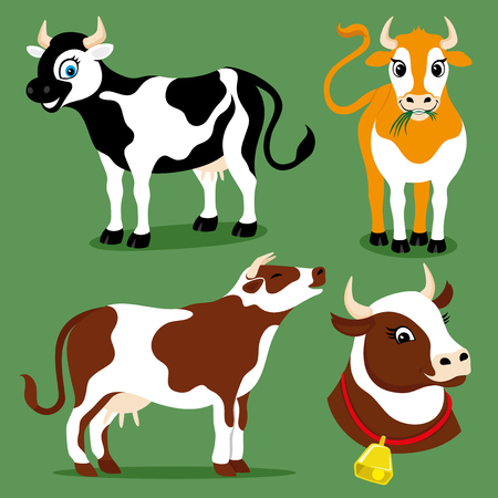 Cute cows.のイラスト素材