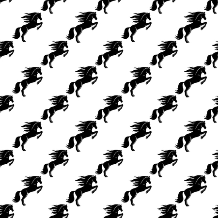 White background with horses.のイラスト素材