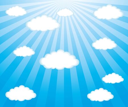 Clouds in the blue sky.のイラスト素材