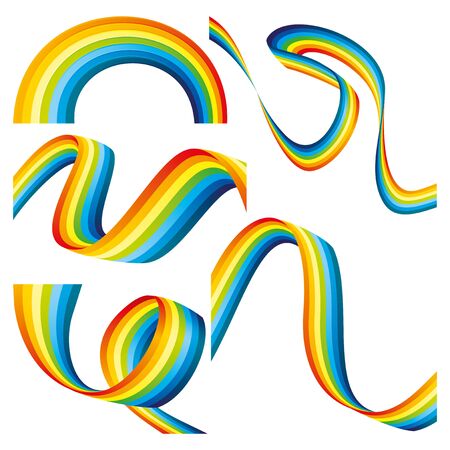 Set of rainbows.のイラスト素材
