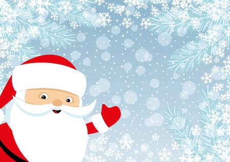 Winter background with Santa Claus.のイラスト素材