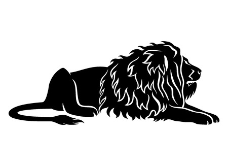 Sign of a black lion.のイラスト素材