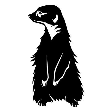 Sign of a black meerkat.のイラスト素材