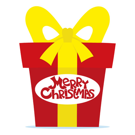 Red gift box for christmas.のイラスト素材