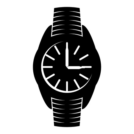 Black wrist watch sign.のイラスト素材
