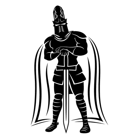 Knight with sword.のイラスト素材