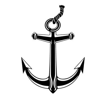 Black anchor sign.のイラスト素材