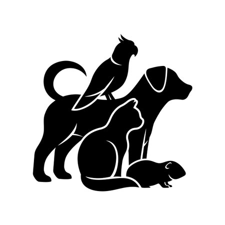 Icon with pet isolated on white background.